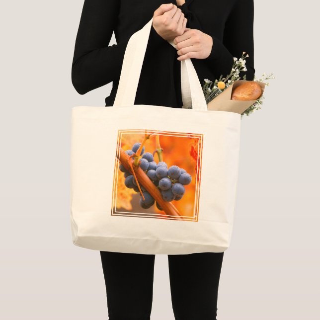 Grand Tote Bag Raisin Ripe Dans Le Vignoble (Devant (produit))