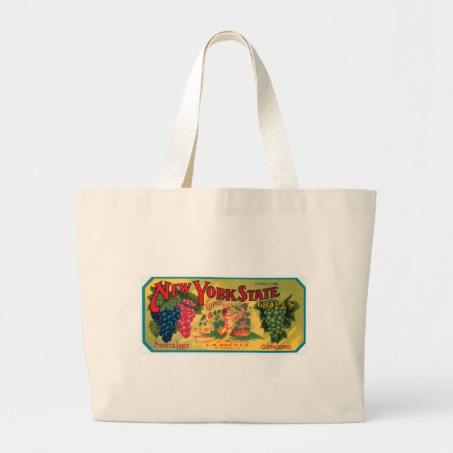 Grand Tote Bag Raisins de l'État de New York (Devant)