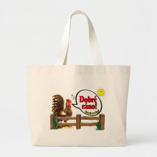 Grand Tote Bag Ráno de Dobré ! Bonjour en Tchèque !