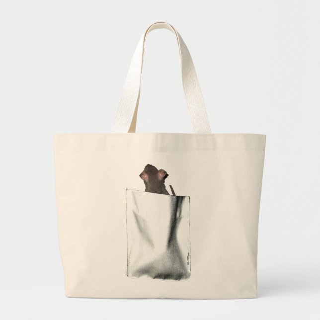 Grand Tote Bag Rat de poche (visage) (Devant)