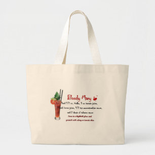Grand Tote Bag Recette de boissons de Mary sanglante