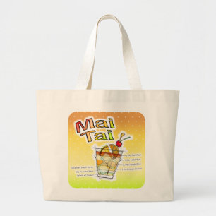 GRAND TOTE BAG RECETTE DE COCKTAIL MAI TAI ART