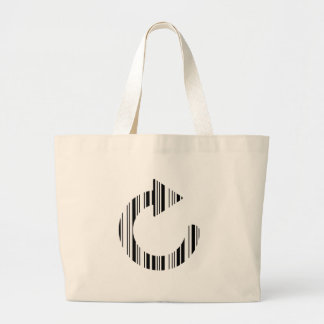 Grand Tote Bag RECHARGER L'ICÔNE CODE BARRES Modèle de code-barre