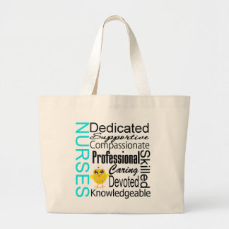 Grand Tote Bag Reconnaître une infirmière : Collage de reconnaiss