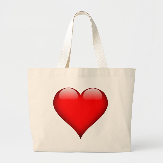 Grand Tote Bag Red Heart Love (Devant)