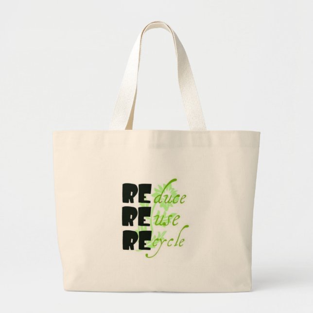 Grand Tote Bag réduisez la réutilisation réutilisent (Devant)