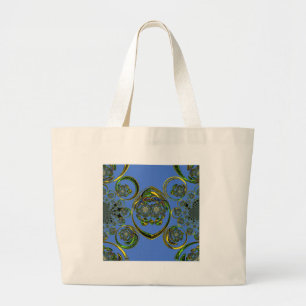 Grand Tote Bag Regardez mes courbes bleues