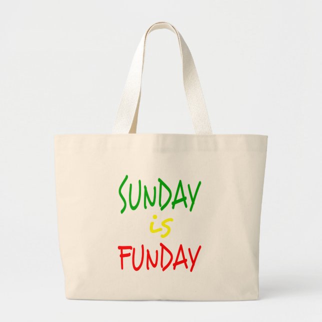 Grand Tote Bag Reggae Le Dimanche Est Le Lundi (Devant)
