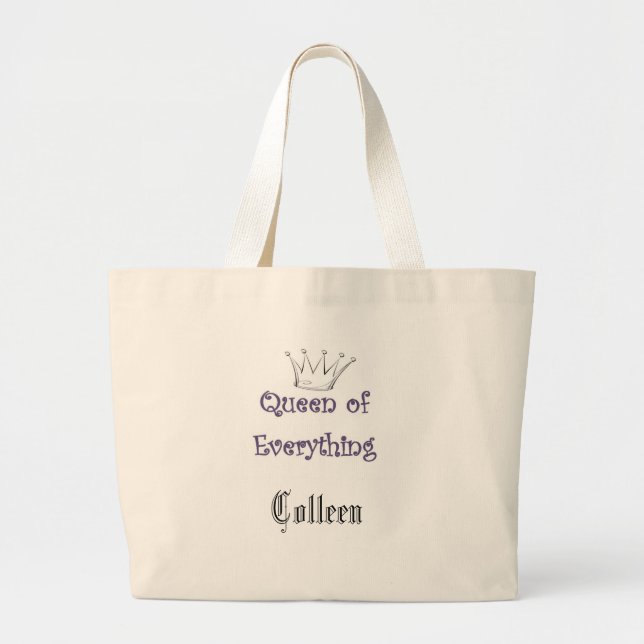 Grand Tote Bag Reine enorme de Tote_ de tout (Devant)