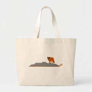 Grand Tote Bag 🦊Renard sur le Rocher