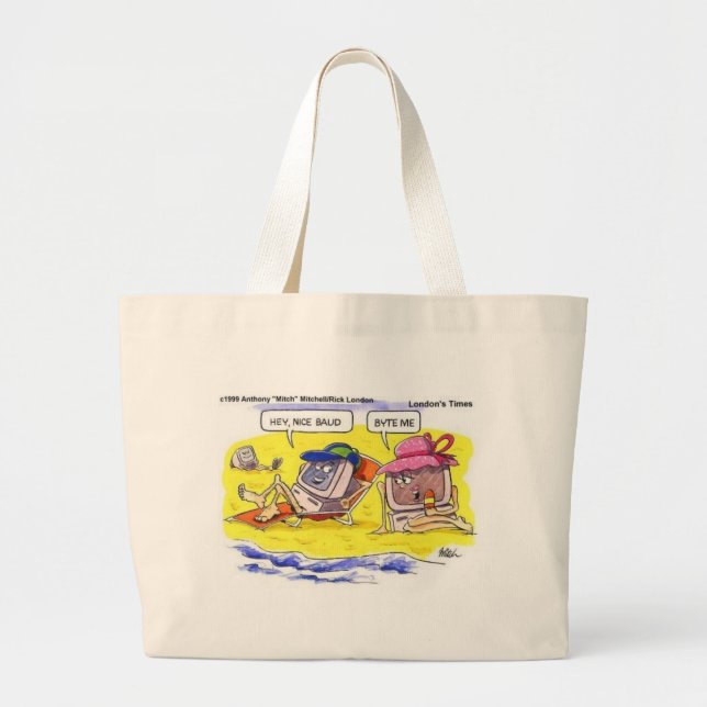 Grand Tote Bag Rencontres par ordinateur ? Cadeaux drôles T-shirt (Devant)