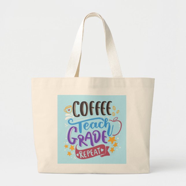 Grand Tote Bag Répeat de Coffee Teach (Devant)