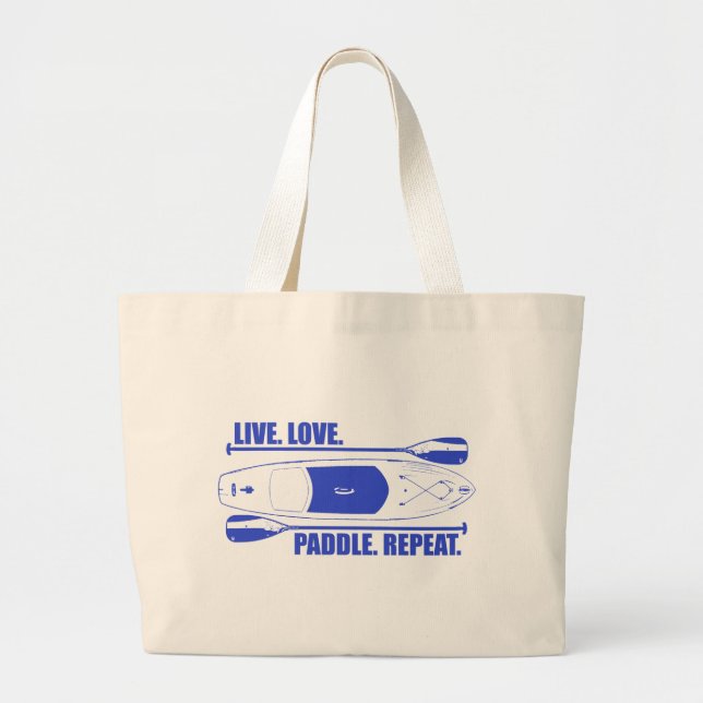 Grand Tote Bag Répéter la pagaie d'amour en direct (Devant)