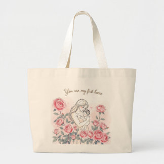 Grand Tote Bag Reste Sauvage, Lune | Tot de jardin de minuit