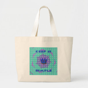 Grand Tote Bag Restez simple : l'art Motif de la Clarté Royale