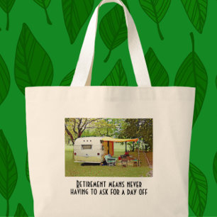 Grand Tote Bag Retraite de Camper vintage Fourre-tout