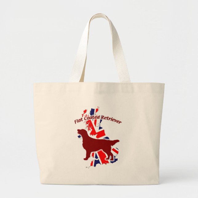 Grand Tote Bag Retrieur à revêtement plat (Devant)