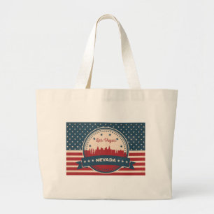 Grand Tote Bag Retro Las Vegas Skyline
