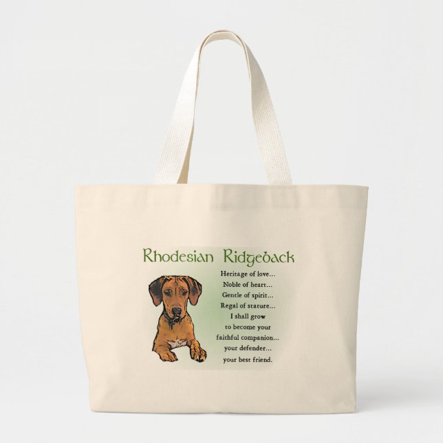 Grand Tote Bag Rhodesian Ridgeback Cadeaux (Devant)