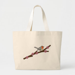 Grand Tote Bag Robin sur Sakura