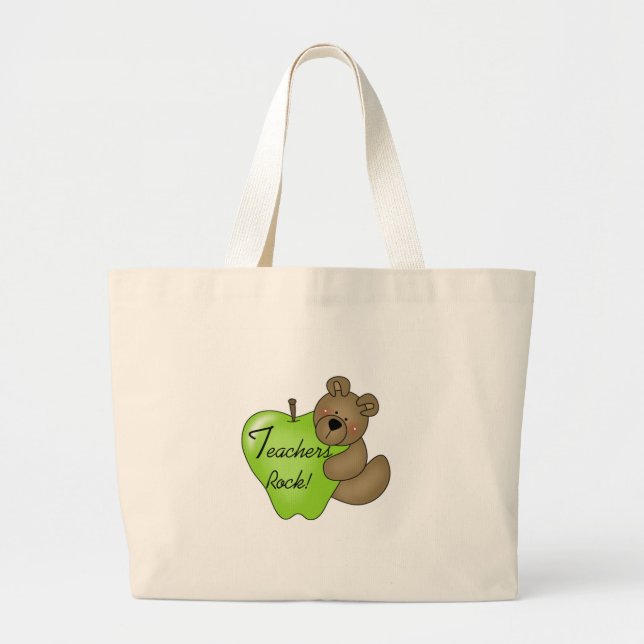 Grand Tote Bag Roche de professeurs d'ours de nounours (Devant)