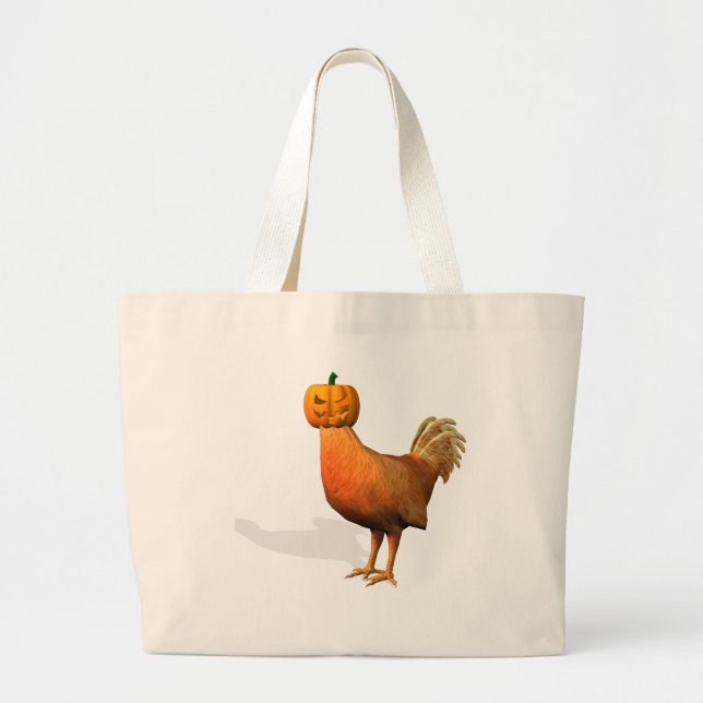 Grand Tote Bag Rooster d'Halloween (Devant)