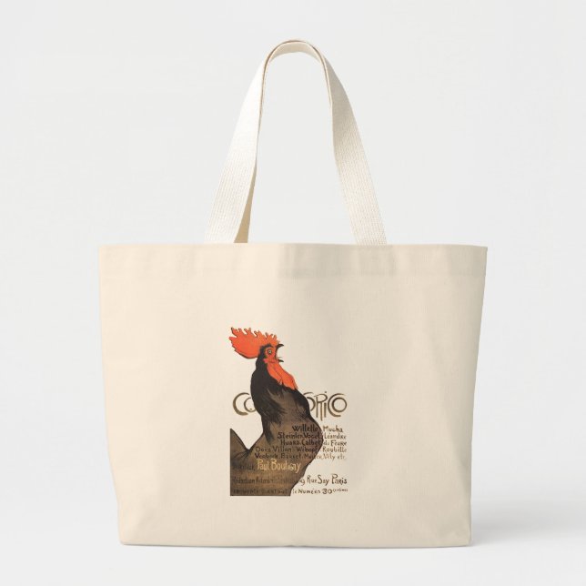Grand Tote Bag Rooster Steinlen Cocorico (Devant)