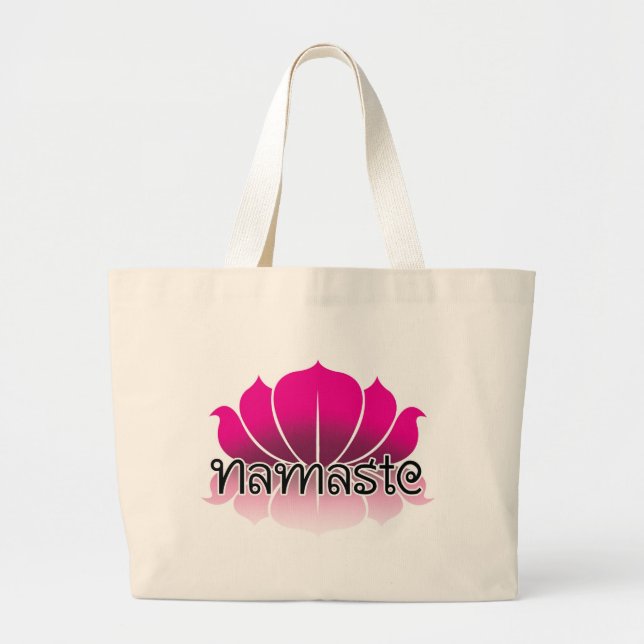Grand Tote Bag Rose de Lotus (Devant)