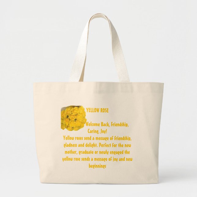 GRAND TOTE BAG ROSE JAUNE (Devant)