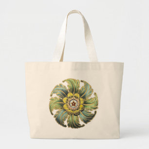 Grand Tote Bag Rosette architecturale antique n° 1