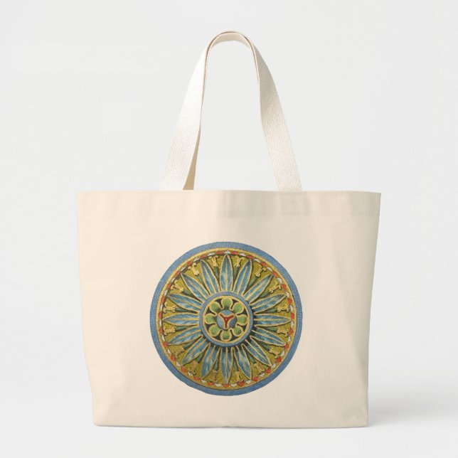 Grand Tote Bag Rosette architecturale antique n° 2 (Devant)