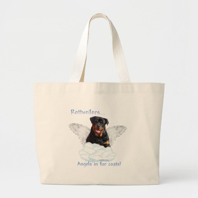 Grand Tote Bag Rottweiler Angel (Devant)