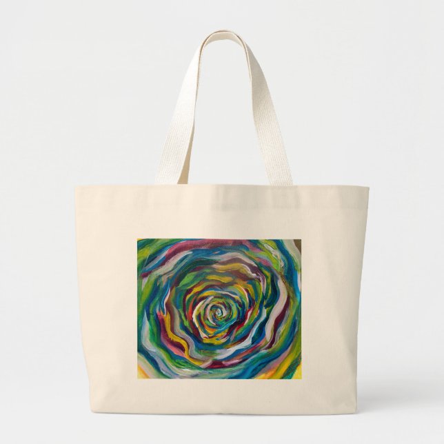 Grand Tote Bag Roue de couleurs (Devant)