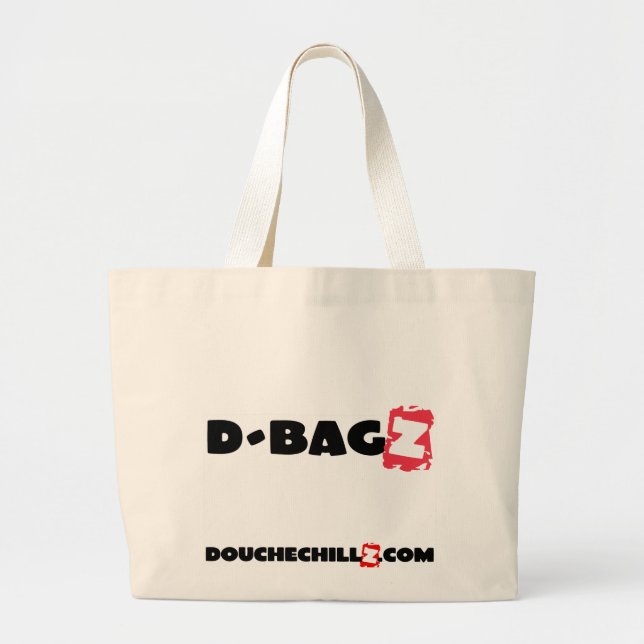 Grand Tote Bag Rouge enorme de D-Bagz DoucheChillz (Devant)