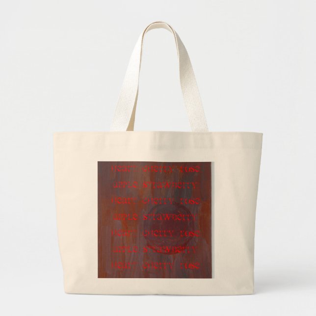 Grand Tote Bag ROUGE Fourre-tout de nourriture et de choses (Devant)