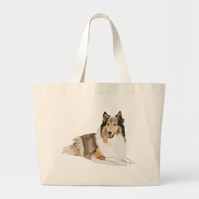 Grand Tote Bag Rough Collie (Devant)