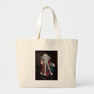 Grand Tote Bag Royal Plaid Hohoho Père Noël Joyeux Noël