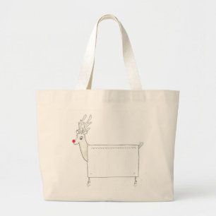 Grand Tote Bag Rudolf le radiateur flairé rouge
