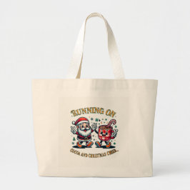 Grand Tote Bag Runnin on Christmas Cheer Large Bag