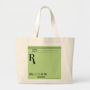 Grand Tote Bag Rx Prescription Pad - Écrivez Votre Propre Prescri