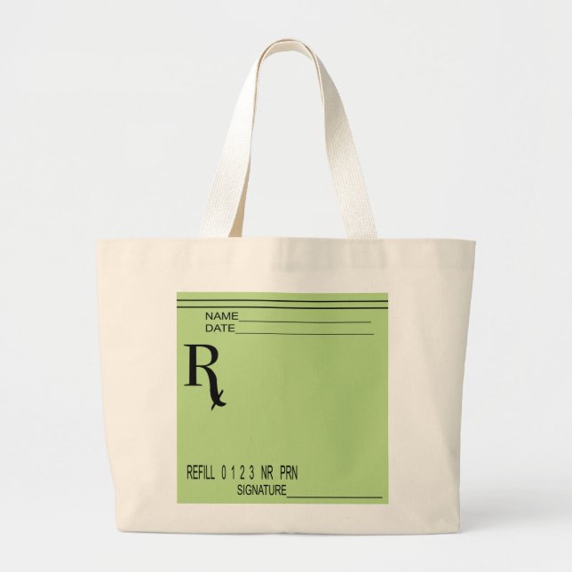 Grand Tote Bag Rx Prescription Pad - Écrivez Votre Propre Prescri (Devant)