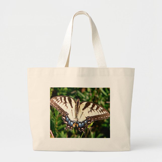Grand Tote Bag Sac, Zebra Swallowtail papillon (Devant)