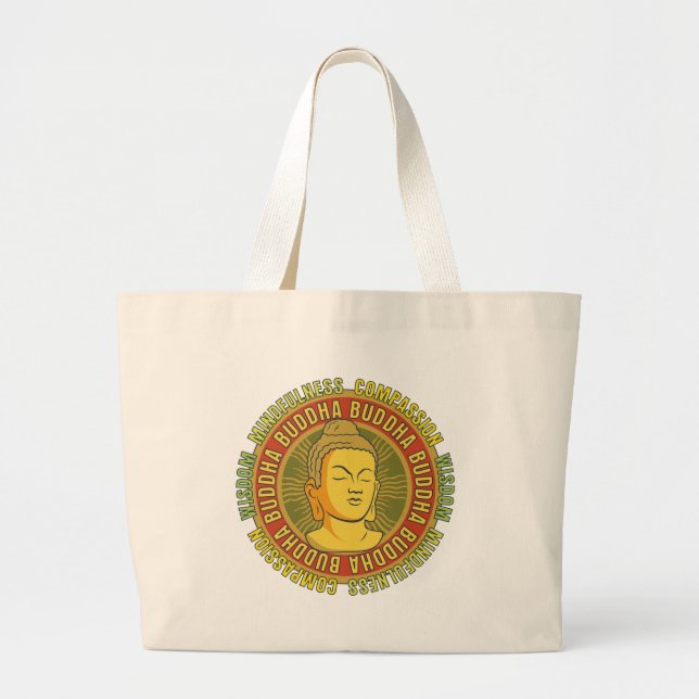 Grand Tote Bag Sagesse de Bouddha (Devant)