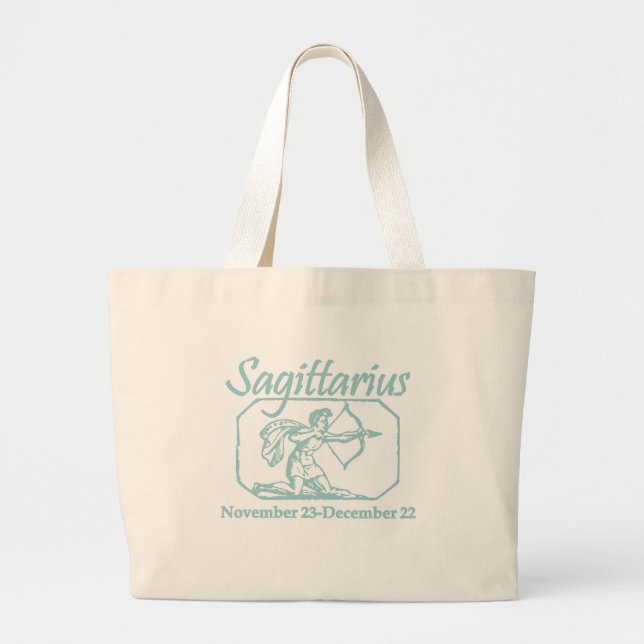 Grand Tote Bag Sagittaire Teal (Devant)