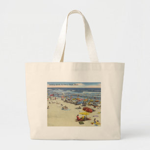 Grand Tote Bag Salisbury Beach, Massachusetts - Scène Vintage de