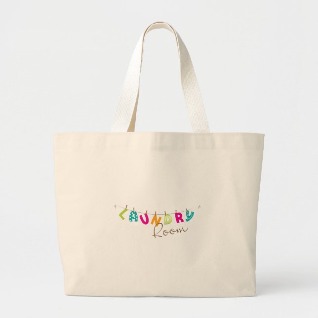 Grand Tote Bag Salle de blanchisserie (Devant)