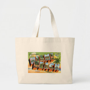 Grand Tote Bag Salutations de Miami Beach, la Floride !
