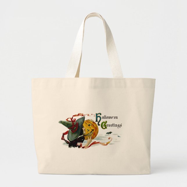 Grand Tote Bag Salutations d'Halloween (Devant)