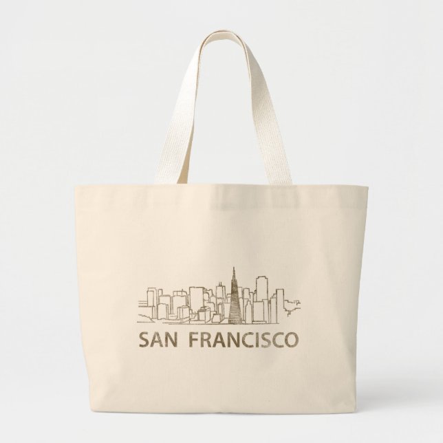 Grand Tote Bag San Francisco vintage (Devant)