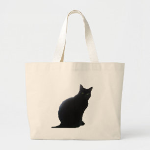 Grand Tote Bag Saule le chat noir